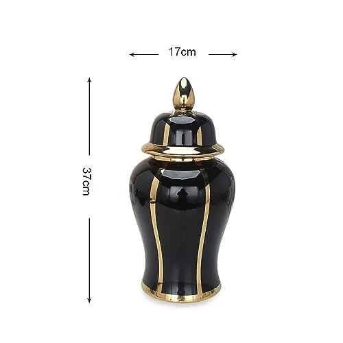 SAZ DEKOR Ceramic Ginger Jar Vase Accs Porcelain Storage Jar for Table Wedding S