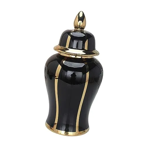 SAZ DEKOR Ceramic Ginger Jar Vase Accs Porcelain Storage Jar for Table Wedding S