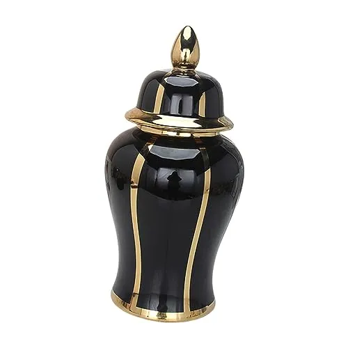 SAZ DEKOR Ceramic Ginger Jar Vase Accs Porcelain Storage Jar for Table Wedding S