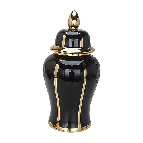 SAZ DEKOR Ceramic Ginger Jar Vase Accs Porcelain Storage Jar for Table Wedding S