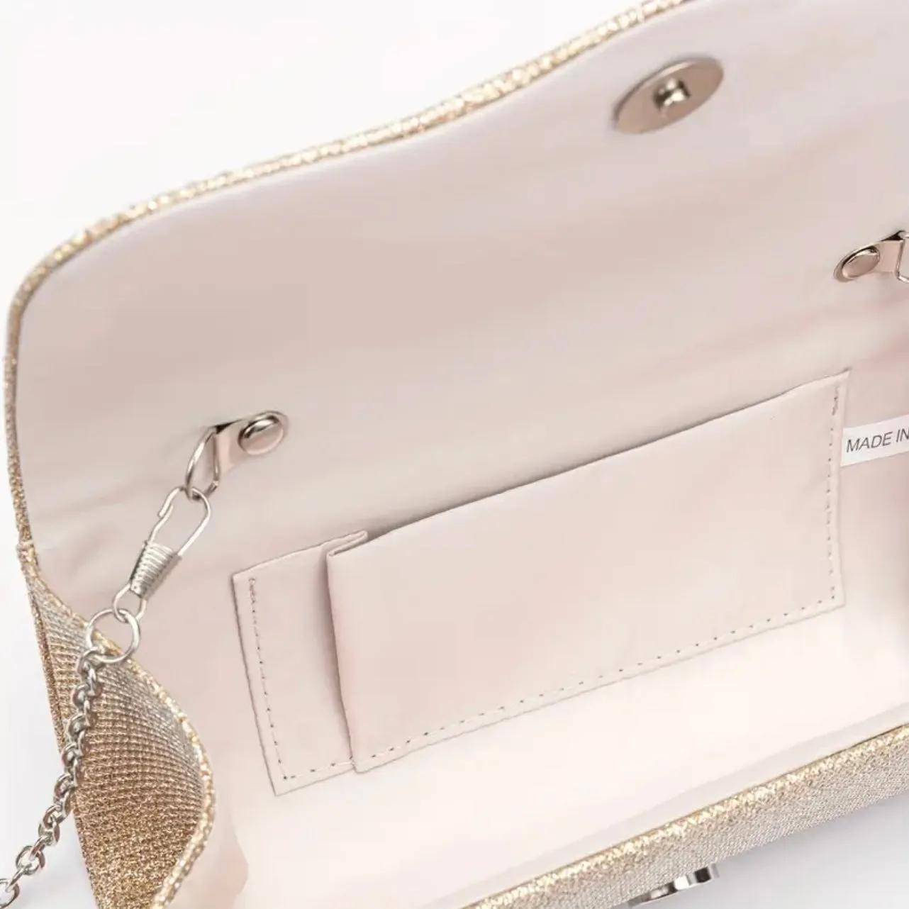Scalloped Edge Rhinestone Clutch Evening Bag
