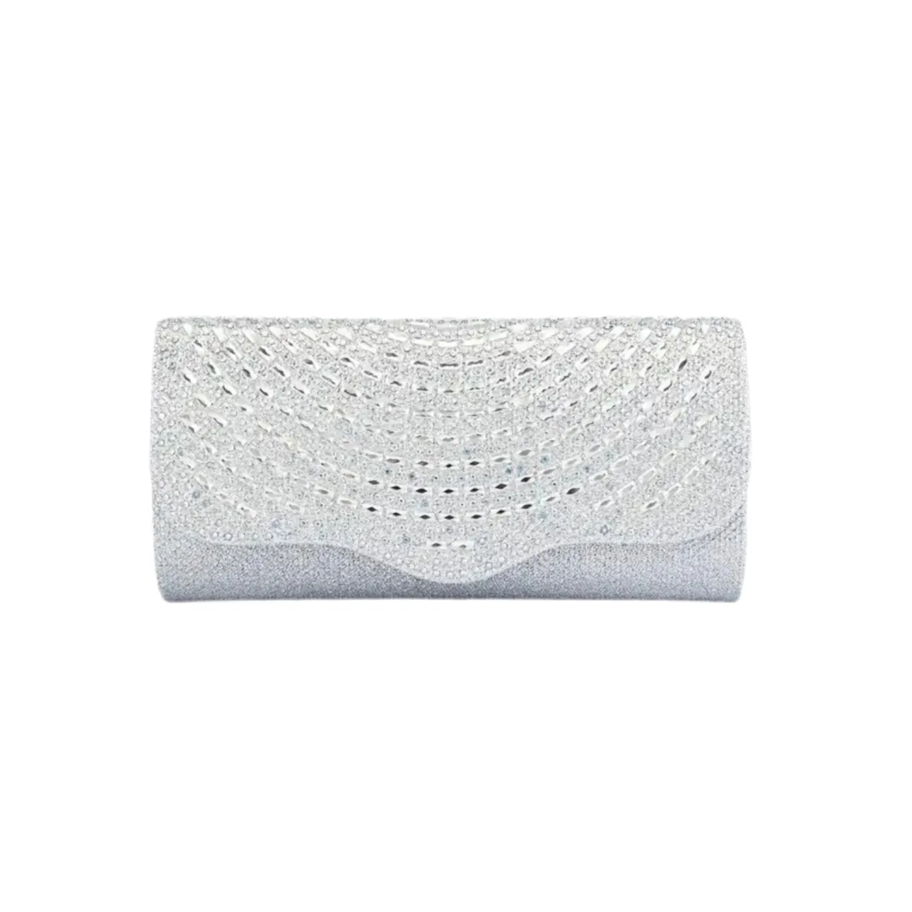 Scalloped Edge Rhinestone Clutch Evening Bag