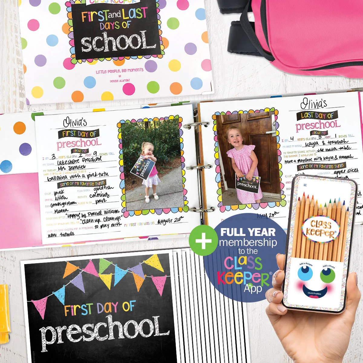 School Keepsake Bundle | Class Keeper®   Photo Prop Deck   Class Keeper® Mobile App