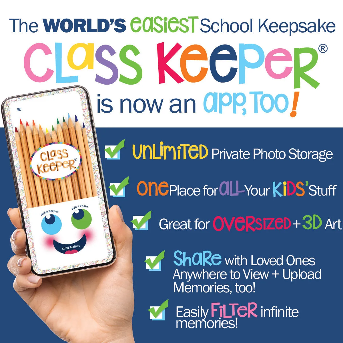School Keepsake Bundle | Class Keeper®   Photo Prop Deck   Class Keeper® Mobile App