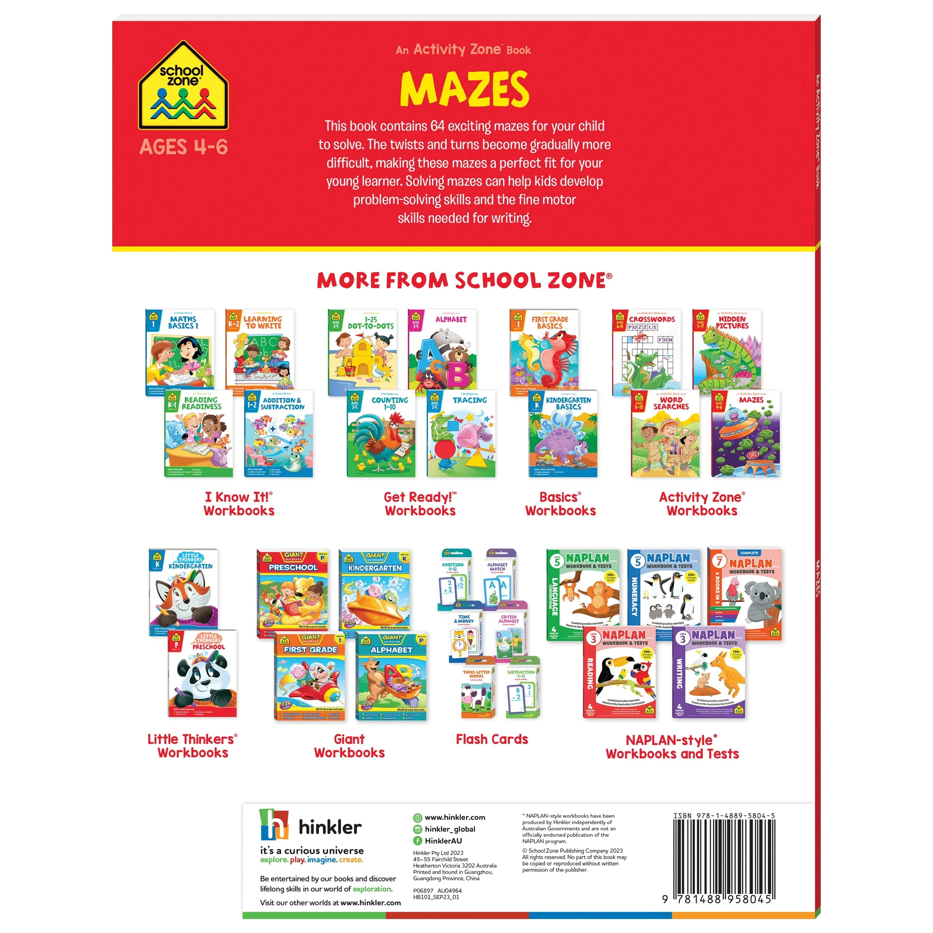 School Zone Activity Zone Mazes
