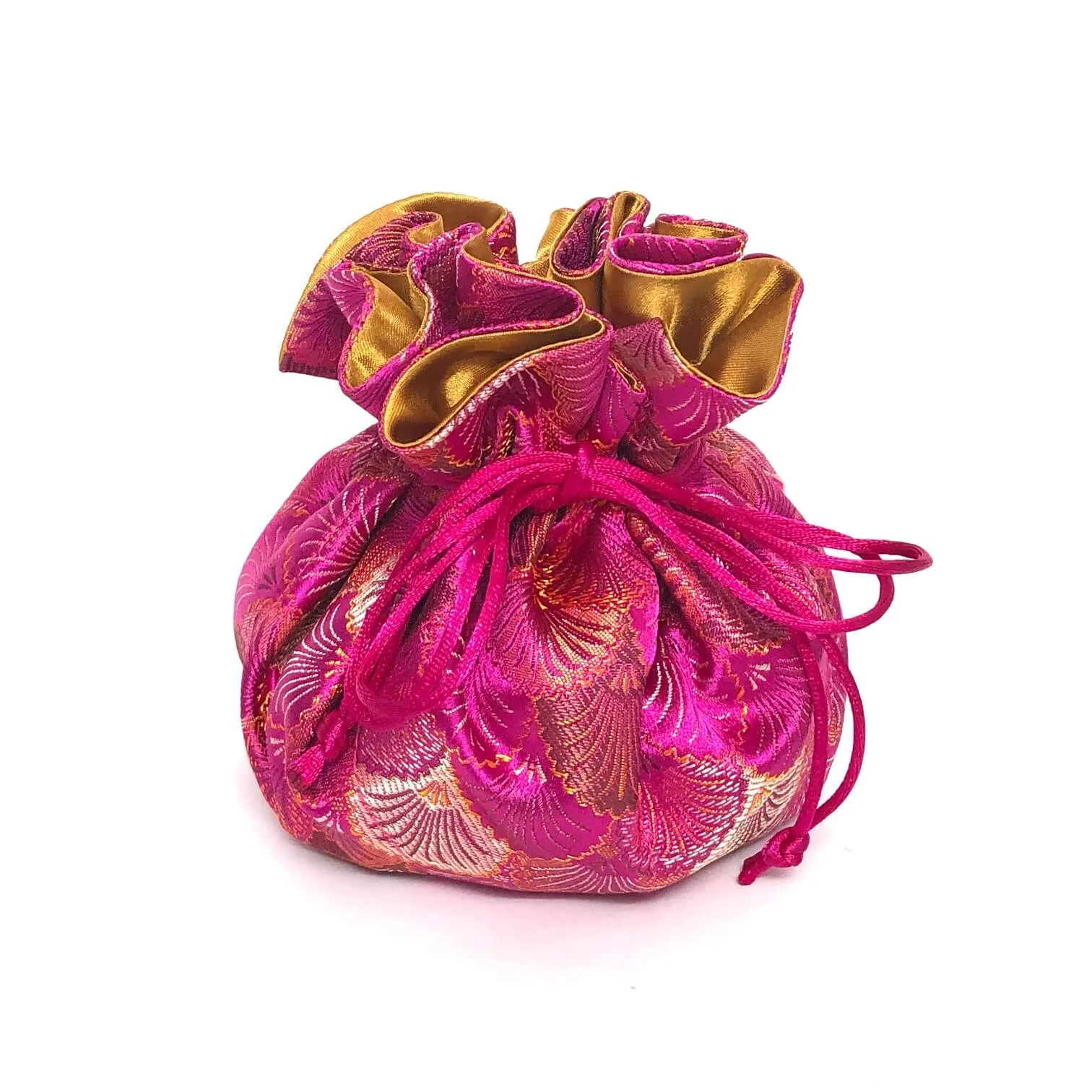 Seashells Brocade Jewelry Pouch