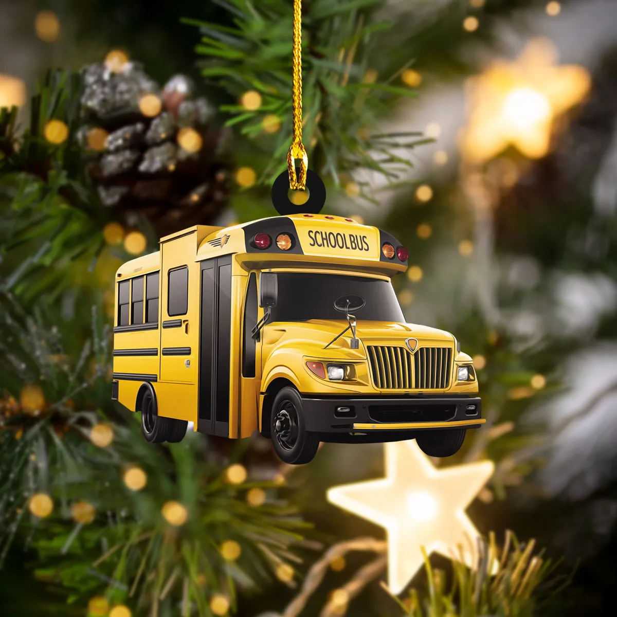Shaped Ornament - School Bus