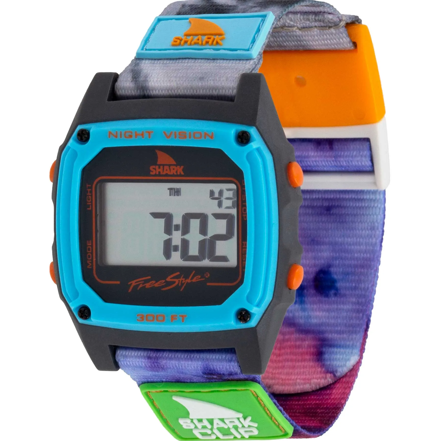 Shark Classic - Strap Kit - Clip - Tie Dye Magenta Blue