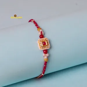 Shiny Stone Studded Rakhi INDIA (FREE SHIPPING)