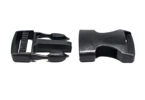 Side Release Black Snap Buckles - 1 Inch