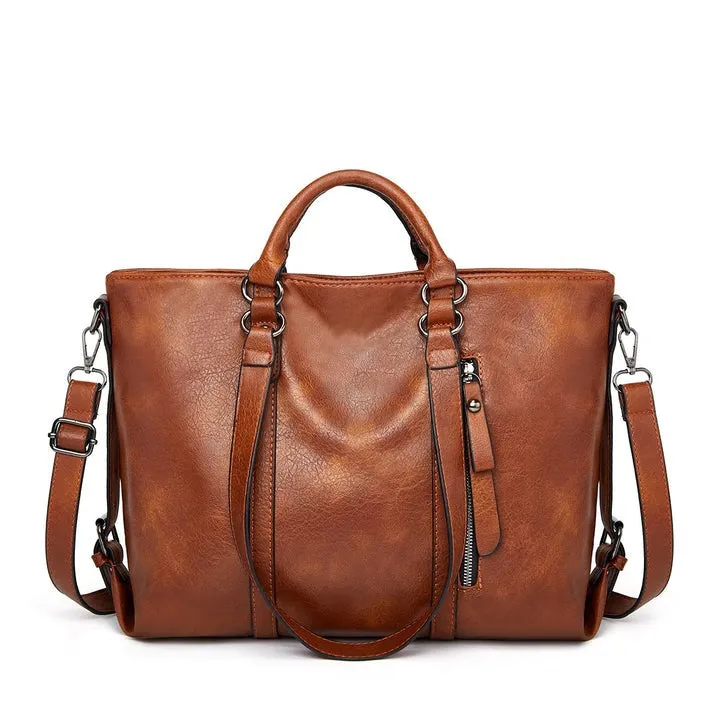 Signe - Large Capacity Leather Shoulder Bag