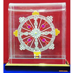 Silver Filigree Konark Wheel Showpiece