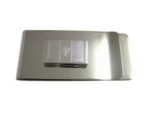 Silver Toned Etched Barbados Flag Money Clip