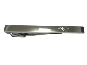Silver Toned Etched Sleek Eel Fish Tie Clip