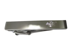 Silver Toned Etched Sleek Lobster Skinny Tie Clip