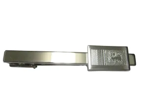Silver Toned Etched Sri Lanka Flag Tie Clip