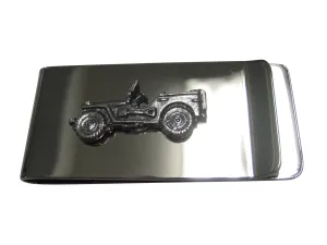 Silver Toned Jeep Car Money Clip