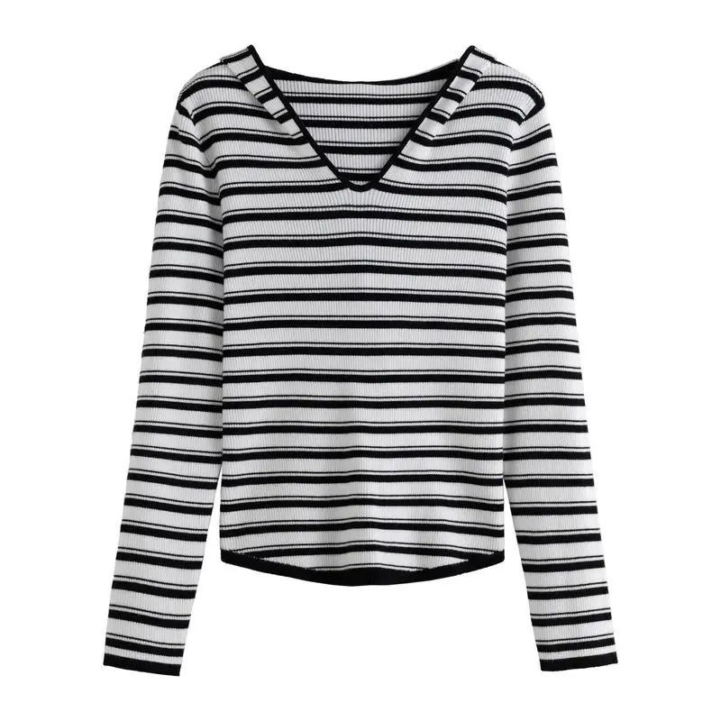 Simple Commuting Casual V-neck Hooded Sweater for Women