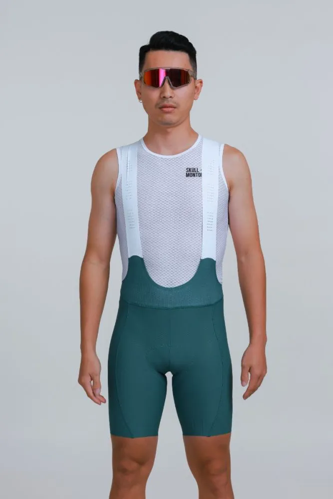 SKULL MONTON WOMENS BIB SHORTS MINIMA TEAL GREEN