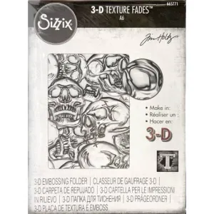 Skulls Sizzix Texture Fades Embossing Folder by Tim Holtz