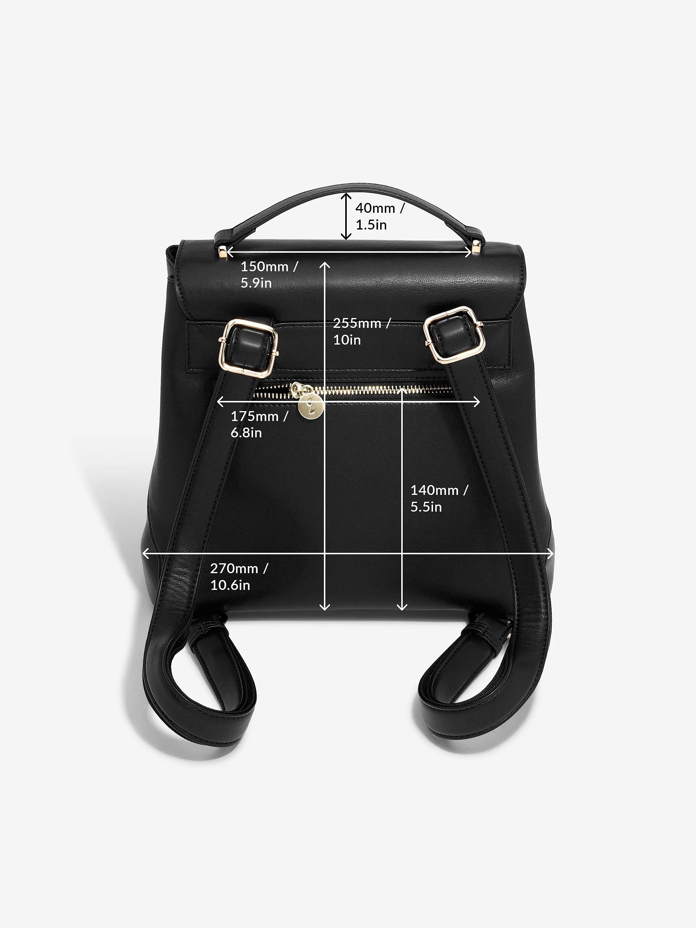 Small Backpack Bag - Black