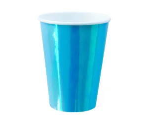 Solid Metallics : Highball cups : Bubble Blue
