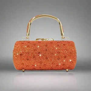 Sparkling Orange Evening Bag