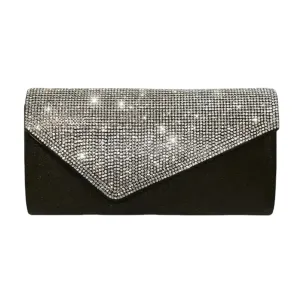 Sparkly Rhinestone Black Clutch Evening Bag