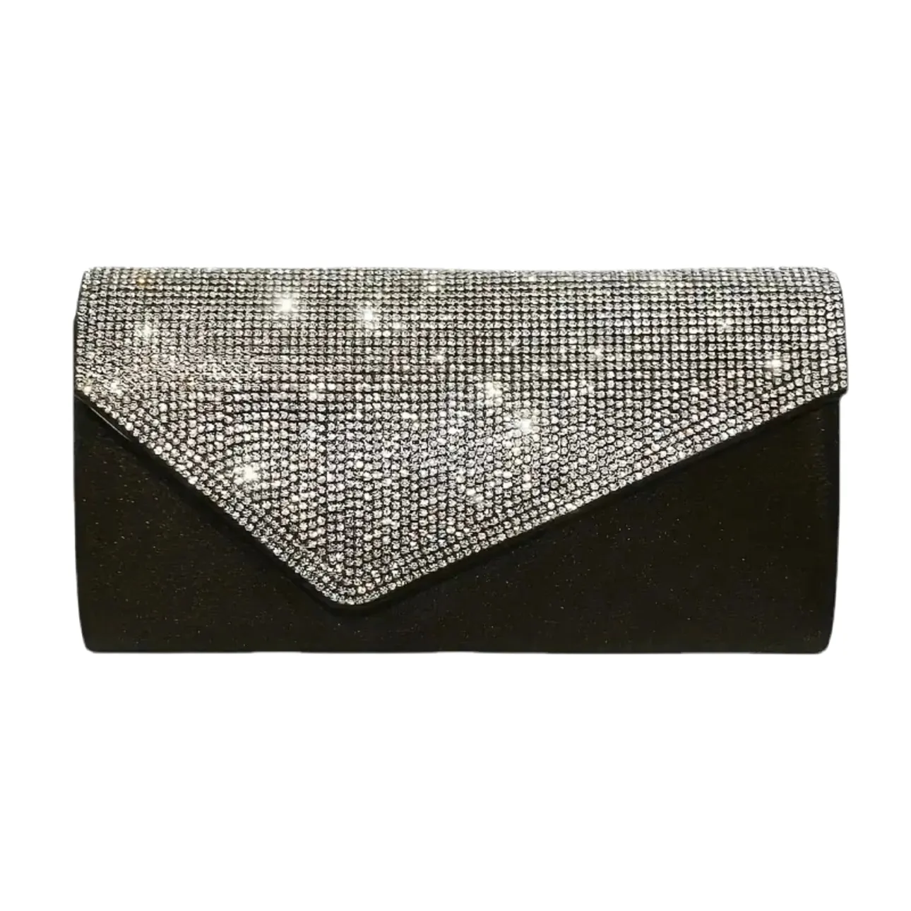 Sparkly Rhinestone Black Clutch Evening Bag