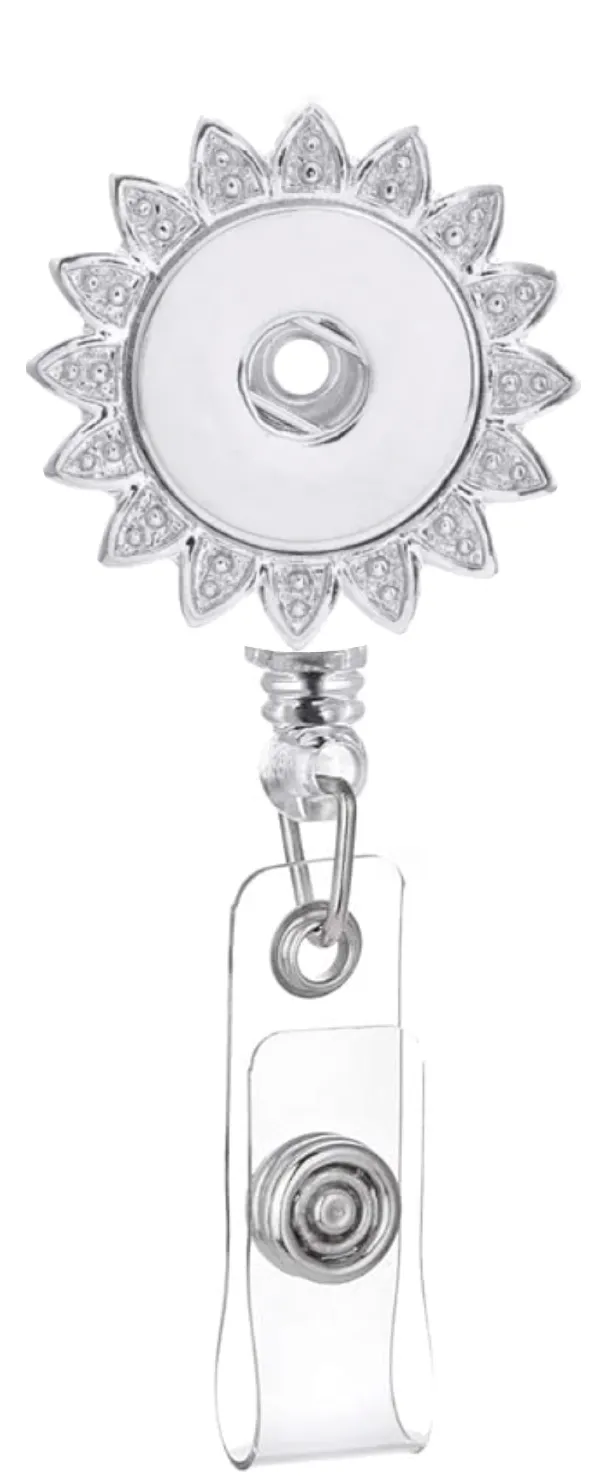 Statement Sunflower Swivel Clip Badge Reel