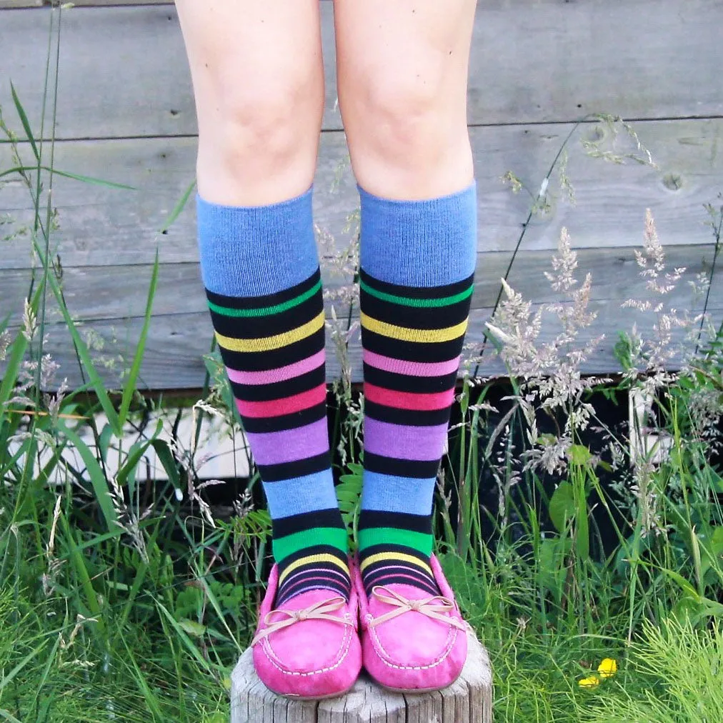 Stripe Cotton Black Multi Energy Socks