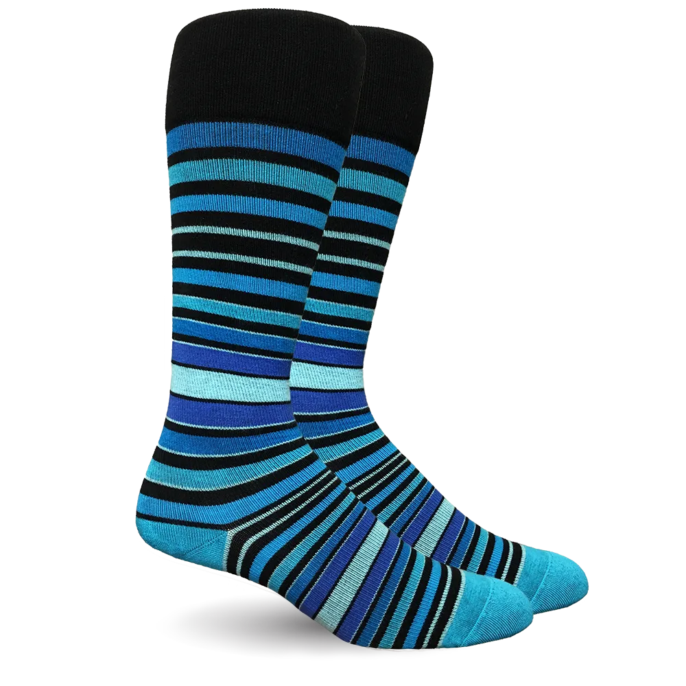 Stripe Cotton Blue Energy Socks
