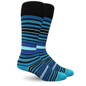 Stripe Cotton Blue Energy Socks