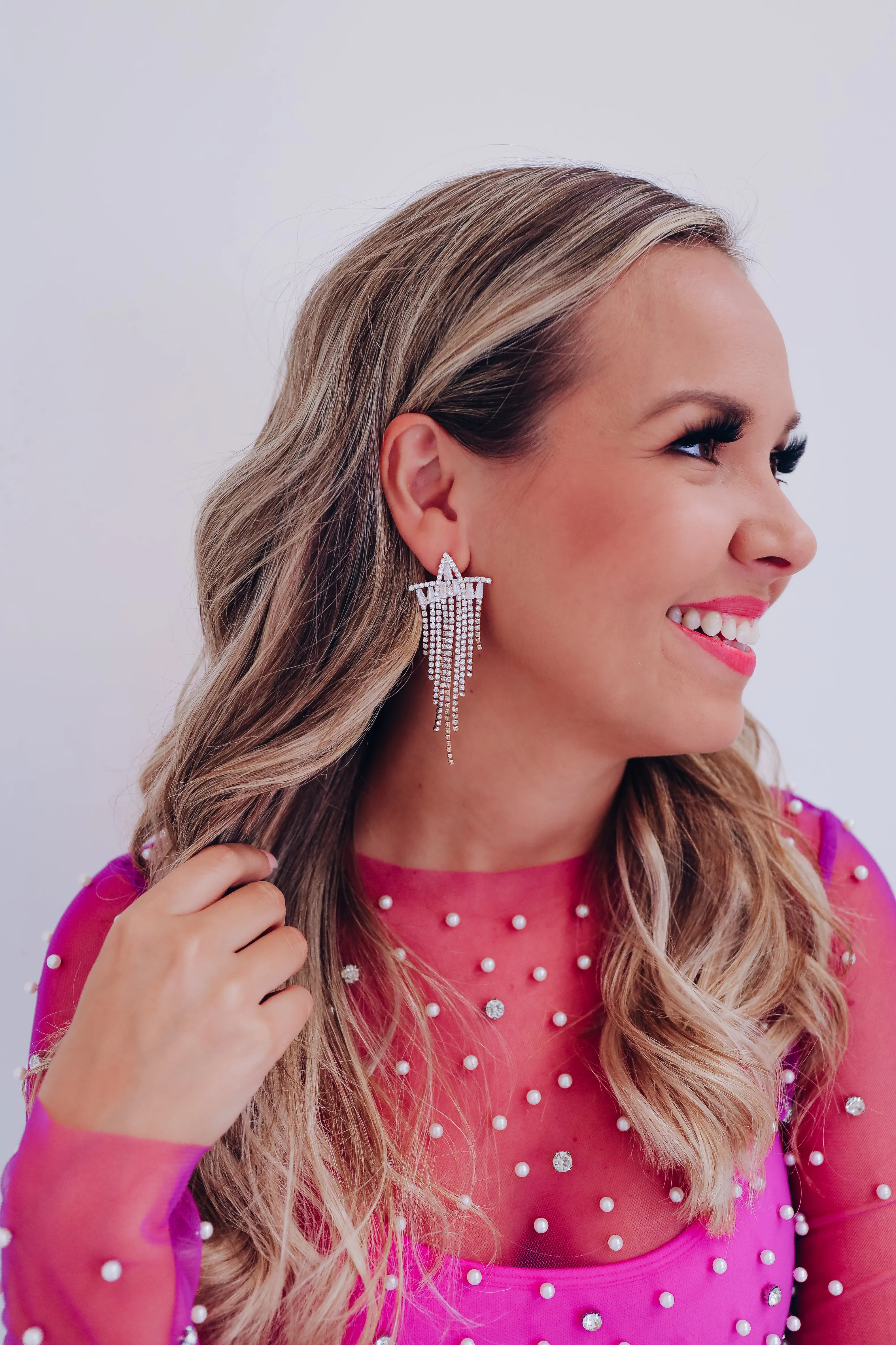 Super Star CZ Fringe Earrings - Gold