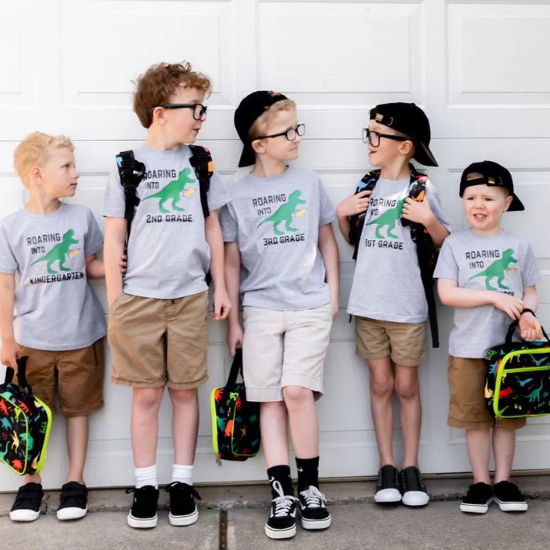 Sweet Wink Roaring Into Kindergarten S/S Gray Tee