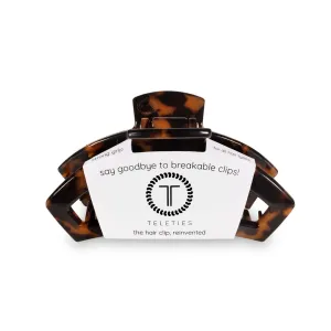 TELETIES | Medium Open Hair Clip {Tortoise}