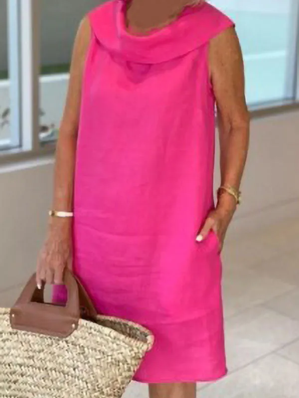 Temperament Commuting Sleeveless Casual Dress