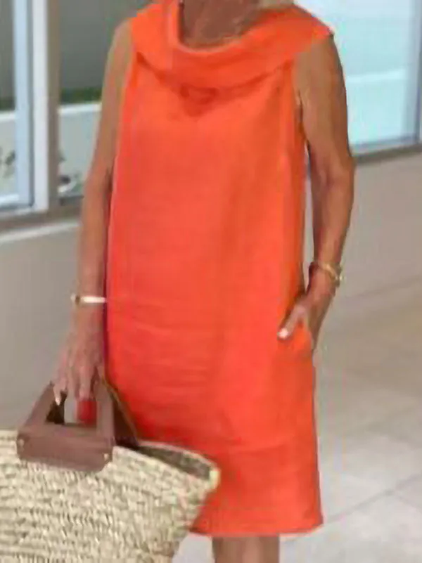 Temperament Commuting Sleeveless Casual Dress