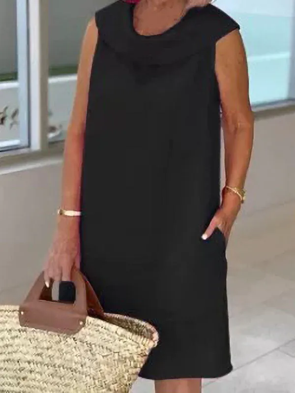 Temperament Commuting Sleeveless Casual Dress