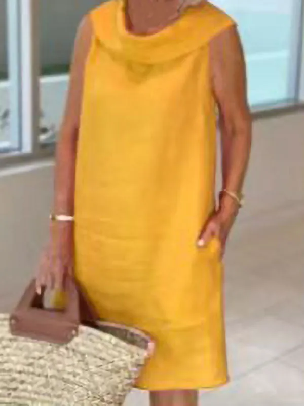 Temperament Commuting Sleeveless Casual Dress