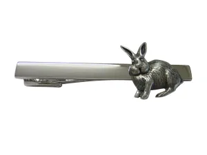 Textured Rabbit Hare Square Tie Clip