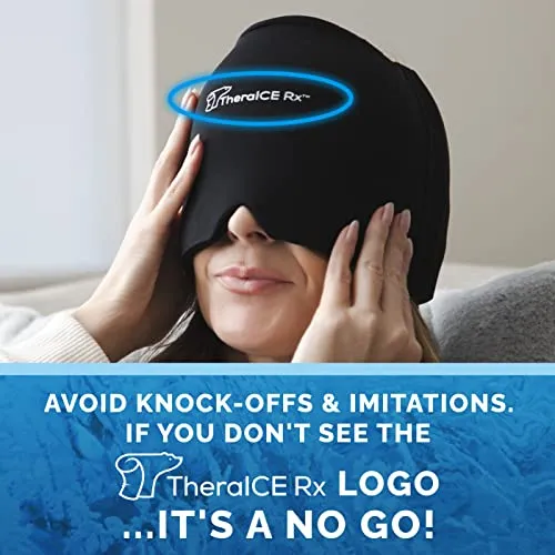 TheraICE Rx Gel Ice Headache Relief Hat for Tension, Sinus and Stress