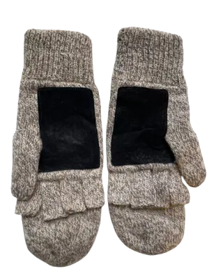 Thinsulate Knit Convertible Fingerless Gloves Mitten Cover