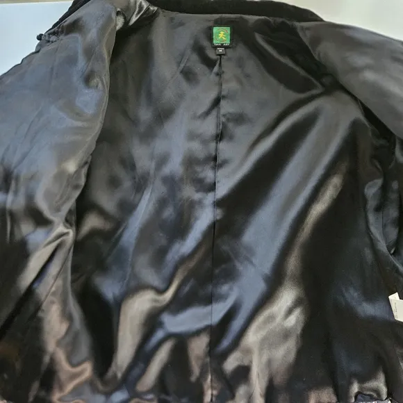 TIAN ART Quilted Floral Velvet Trim Chinese Jacket | SZ M