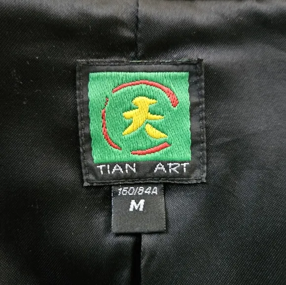 TIAN ART Quilted Floral Velvet Trim Chinese Jacket | SZ M