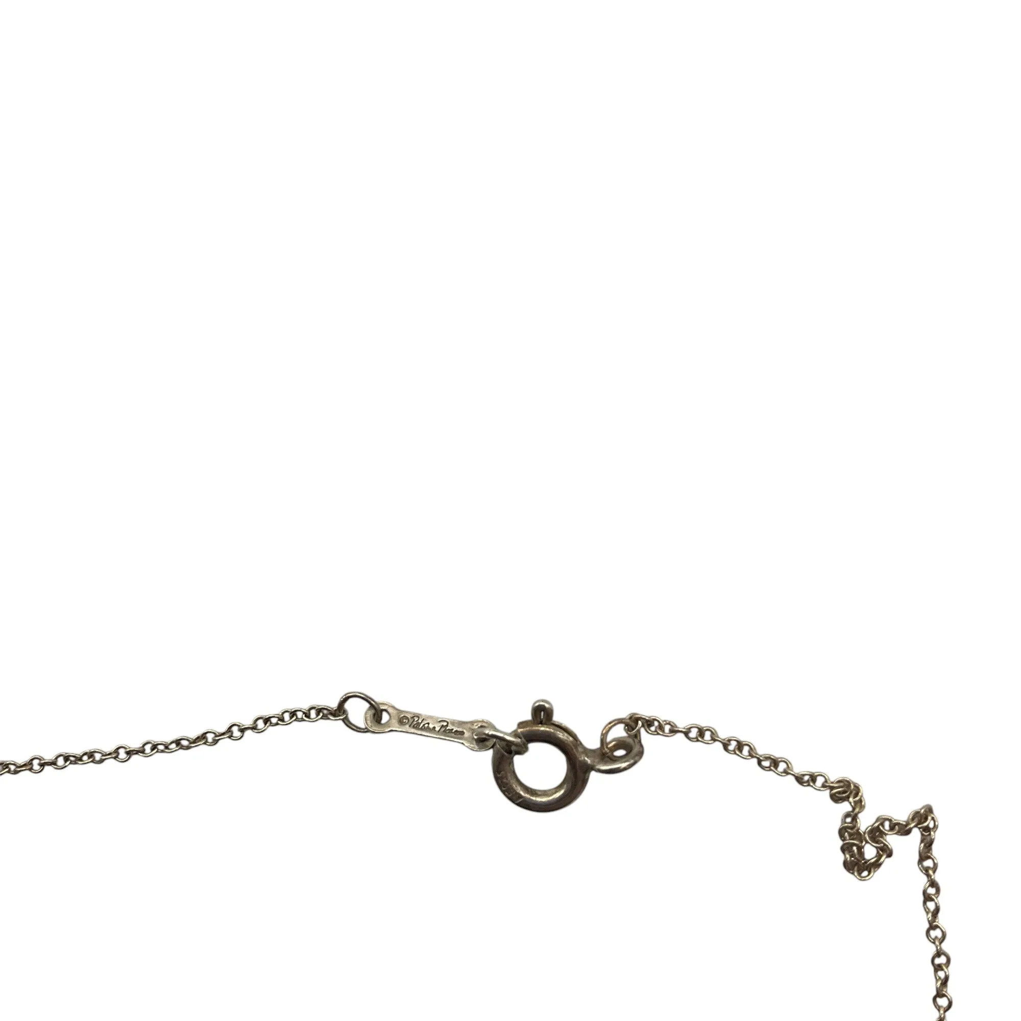 Tiffany & Co. Paloma Picasso Olive Leaf Pearl Pendant Sterling Silver Necklace