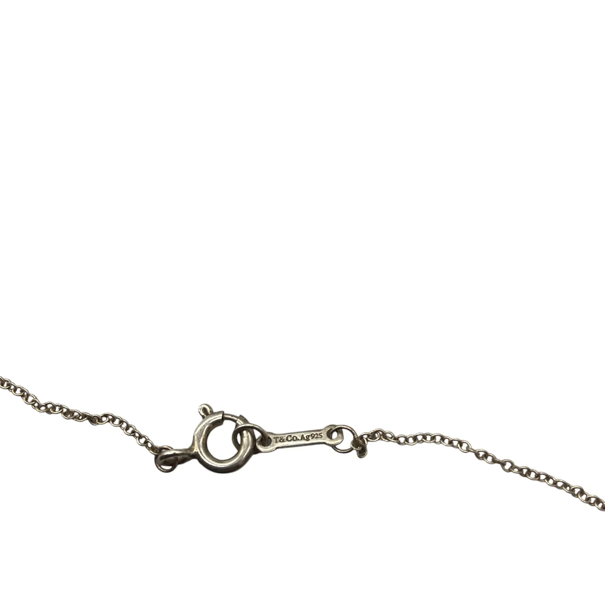 Tiffany & Co. Paloma Picasso Olive Leaf Pearl Pendant Sterling Silver Necklace