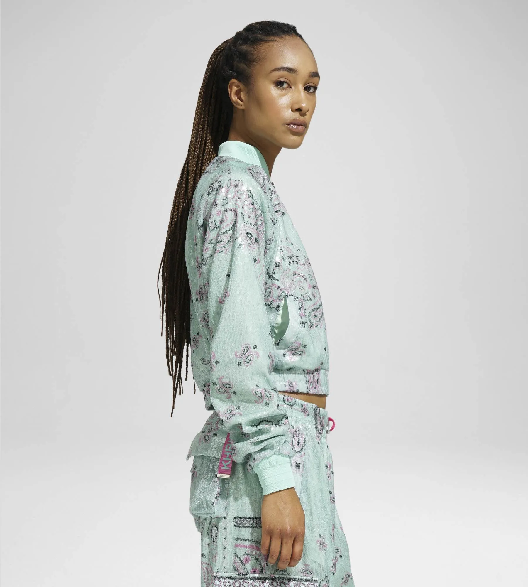 TRACK JACKET PAILLETTES BANDANA