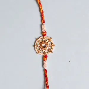 Traditional Wheel Design Premium Rakhi -Send to USA (free shipping )