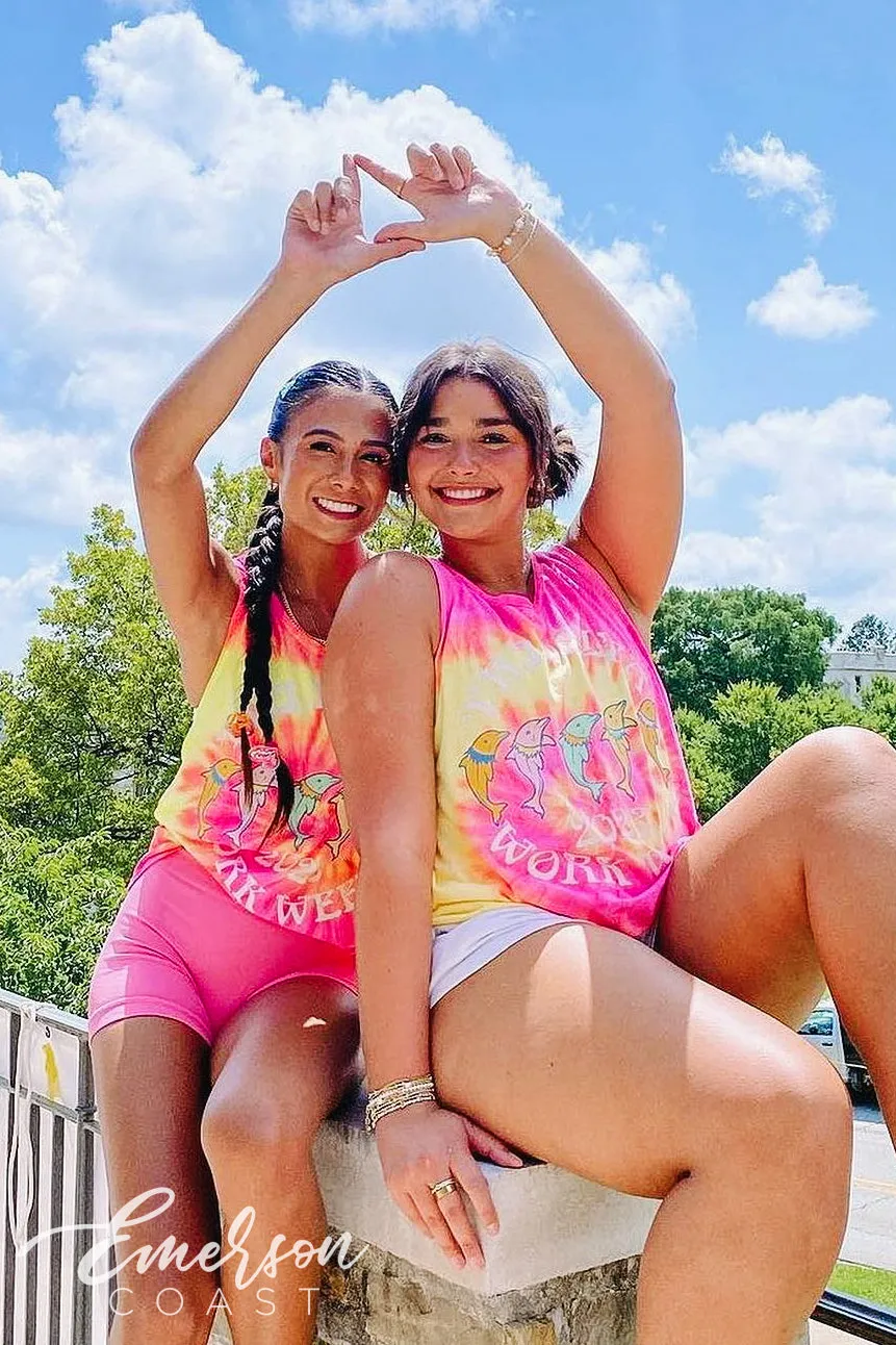 Tri Delta Tie Dye Work Week Tank